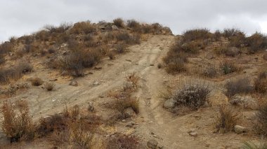 Patikalar bir araya geliyor, Dirt Yolu, Menifee Kavşağı Güney Kaliforniya. Yüksek kalite fotoğraf