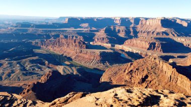 Utah 'taki Ölü At Noktası Eyalet Parkı' nda Sabah Işığı Kaya oluşumları. Yüksek kalite fotoğraf