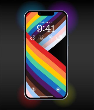 Akıllı telefon vektörü gökkuşağı duvar kağıdı.