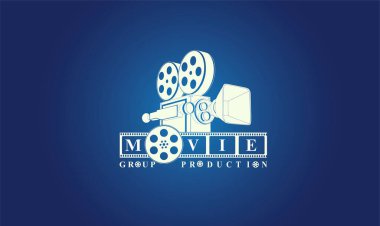 Sinema eski klasik kamera Logo tasarımı