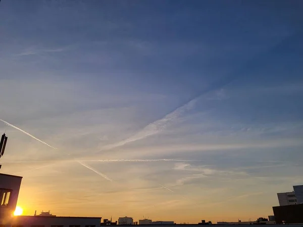 Blick Auf Den Schönen Sonnenuntergang — Stockfoto