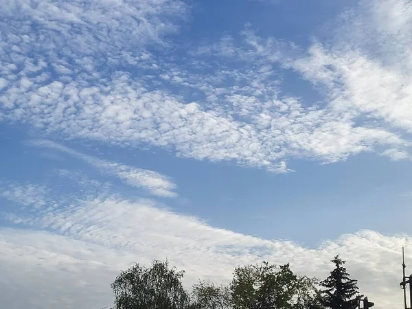 Blauer Himmel Mit Wolken Natur Hintergrund — Stockfoto