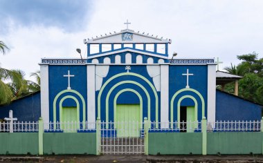Front of the church of Esquipulas on the island of Ometepe