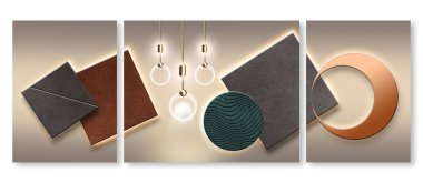 Art print suit. Geometry, gold. Abstract the modern. Very suitable for posters, banners, CARDS, carpet, wallpaper, wall art.