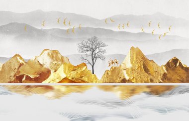 Soyut sanat geçmişi. Lüks Doğu tarzı suluboya, sanat arkaplan dokusu. Tasarım baskısı, 3D, manzara resmi, altın duvar kağıdı, halı, pankart, dekoratif tablolar, sanat