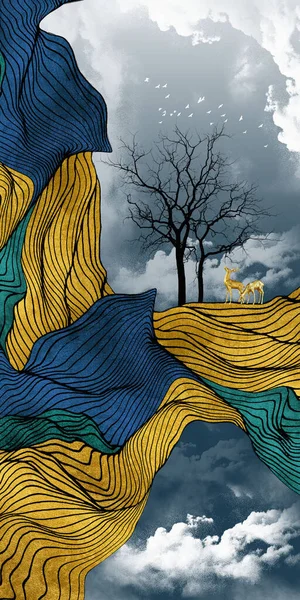 Abstract art background. Luxurious, texture background. Golden wallpaper, carpet, banners, decorative paintings. The fashion of modern art wall