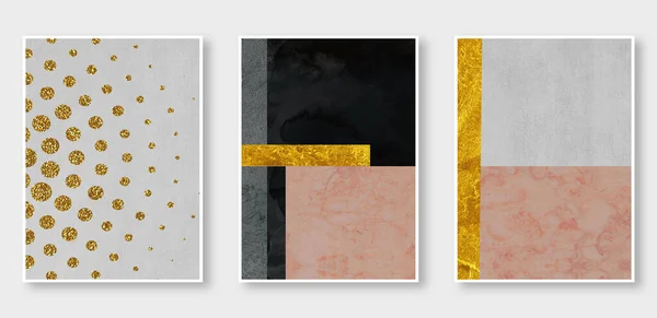 Abstrakcyjne Wyrównanie Tekstury Malarstwo Olejne Geometria Stawów Ilustracje Akwareli Złoty — Zdjęcie stockowe
