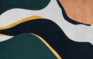 El çizimi yağlı boya. Soyut sanatsal arka plan. Tuval üzerine yağ. Altın doku. Sanat eserinin bir parçası. Boya lekeleri. Boya darbeleri. Modern sanat. Modern sanat. Renkli tuval.