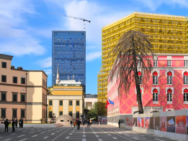 Architectuur Gekleurde Gebouwen Van Tirana — Stockfoto