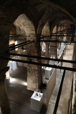 Istanbul, turkiye - 06 05 2024 : inside a gigantic underground cistern of Constantinople clipart