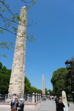 İstanbul, Türkiye - 05 06 2024: Konstantinopolis Hipodromu 'nda Obelisk.