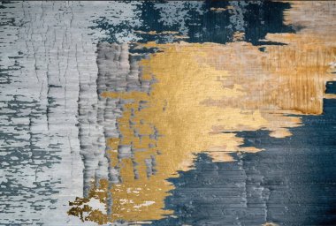 Soyut sanat, altın, mürekkep, gölgeler, doku, renk ve modern sanatın duvardaki modayı.