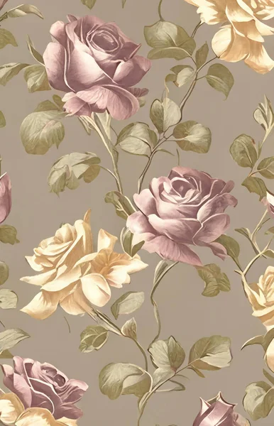 Streszczenie Rośliny Kwiaty Liście Sztuka Akwarela Kwiaty Ściana Mody Sztuki — Zdjęcie stockowe