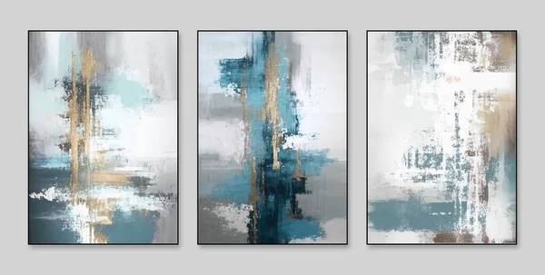 Abstract Art Background Set Three Abstract Painting Background Wall Decoration — Stock Photo, Image