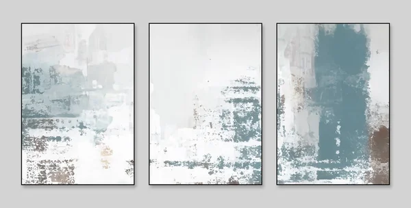 Abstrakte Kunst Eine Reihe Von Drei Abstrakten Malerei Hintergrundwand Für — Stockfoto