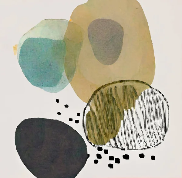 Abstraktní Umělecké Zázemí Geometrie Kombinace Barevného Kusu Malování Skvrny Barvy — Stock fotografie