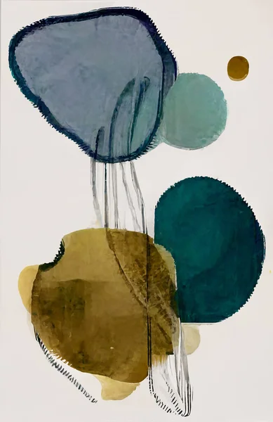 Abstrakt Konst Bakgrund Geometrin Kombinationen Färgstycke Målning Färgfläckar Skuggan Modern — Stockfoto
