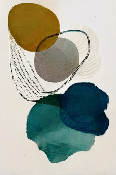 Abstrakt Konst Bakgrund Geometrin Kombinationen Färgstycke Målning Färgfläckar Skuggan Modern — Stockfoto