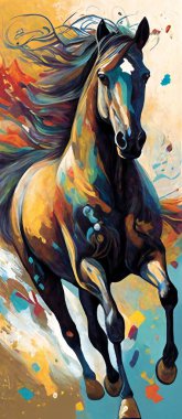 Soyut sanat geçmişi. Üç soyut duvar dekorasyonu, desen ve parlak renk seti. Çağdaş sanat. Sanat eserleri. Boya lekeleri. Boya fırçası. Modern sanat