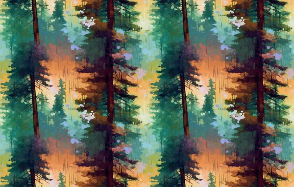 Sztuka Nowoczesna Rośliny Drzewa Obrazy Olejne Nóż Paletowy Chiński Wiatr — Zdjęcie stockowe