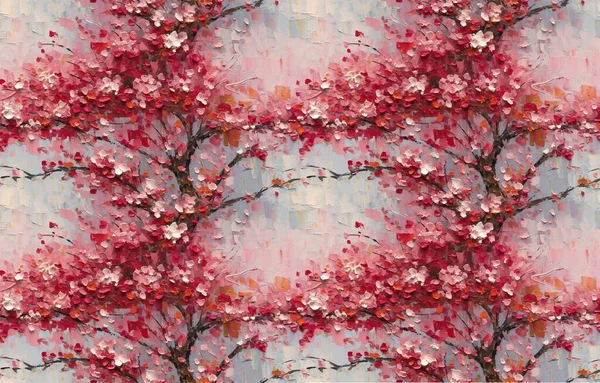 Moderne Kunst Planten Bomen Olieverfschilderijen Paletmes Chinese Wind — Stockfoto