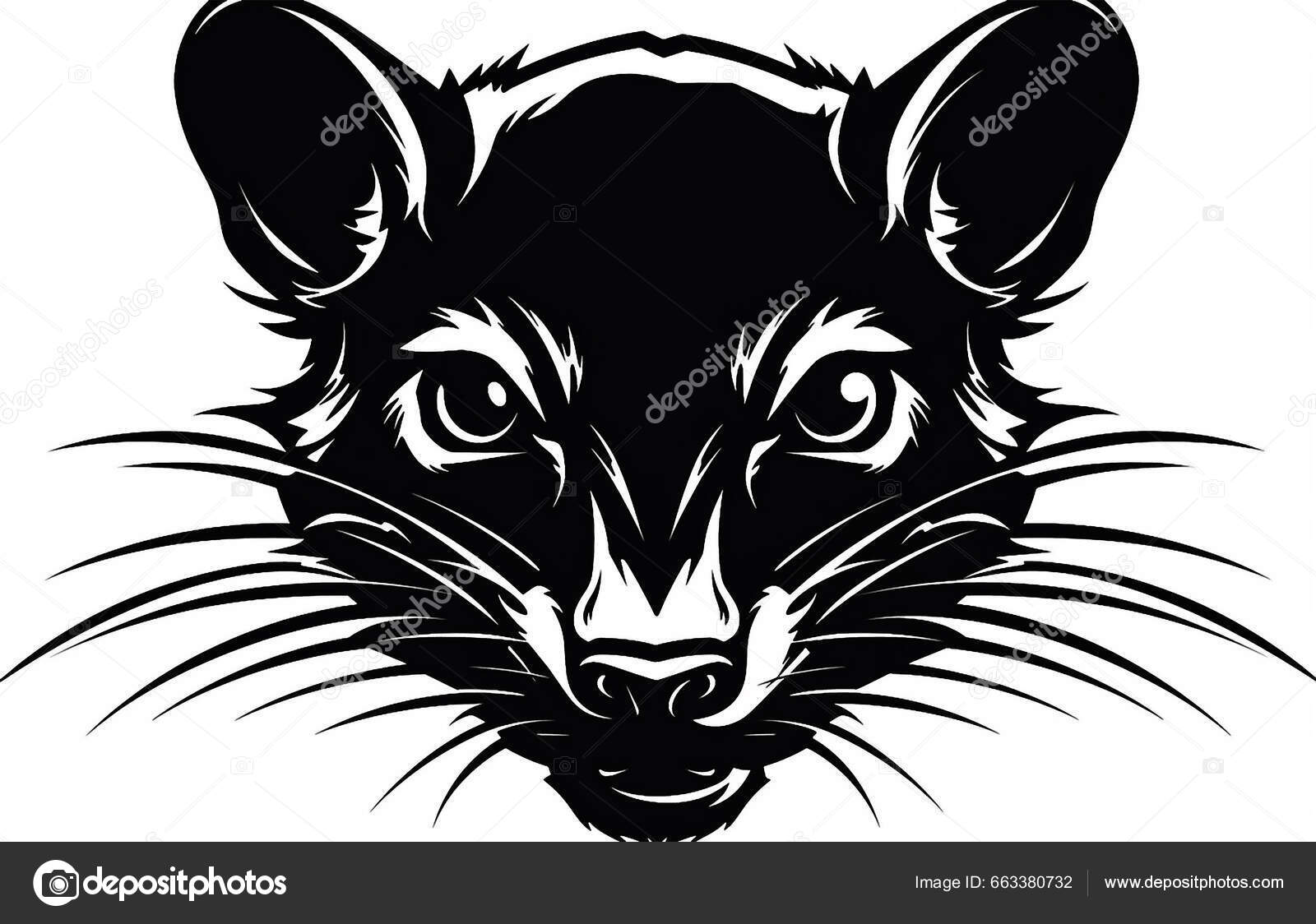 Hvid Baggrund Dyr Sort Hoved Svg — Stock-foto © fengwending@163.com ...