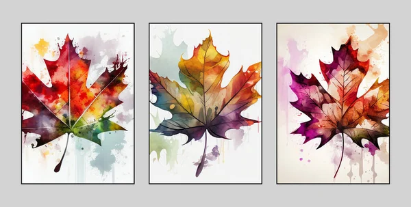예술적 추상적 페인팅 색상의 나뭇잎 — 스톡 사진