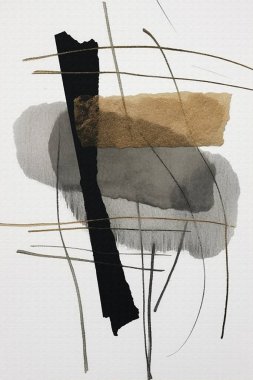 Soyut sanat geçmişi. Sözleşmeli sanat eseri. Geometri, renk kombinasyonu, altın, Vektör çizimi. Resim yapmak.