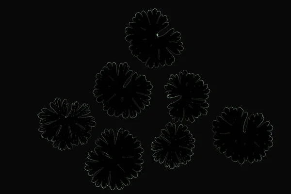 Vektör İllüstrasyonu, doğal yapraklar. Soyut.