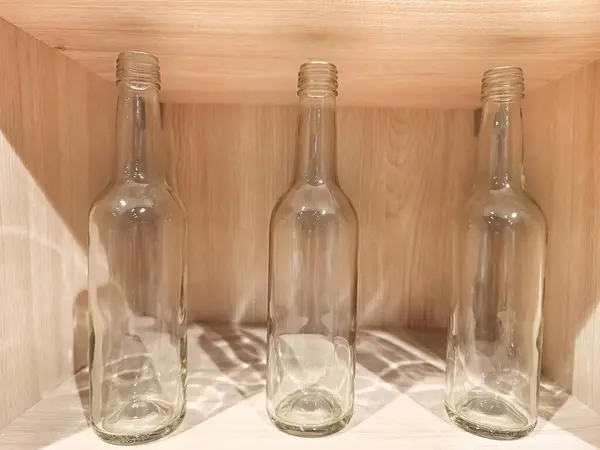 Transparent white bottles, . Decoration