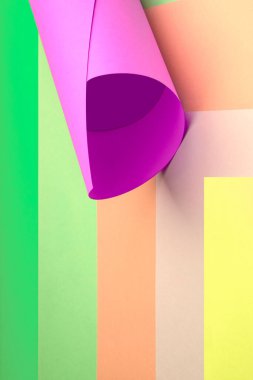 abstract background of colorful paper with different shapes