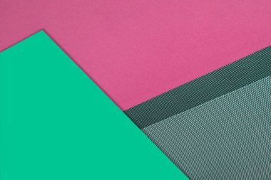 Soyut geometrik şekil tasarımı arkaplanı. Minimum konsept. Renkli ve yeşil renkler