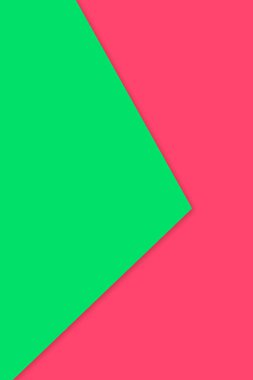 Kağıdın soyut arkaplanı, yılın renkleriyle aynı şekillerin gölgesinden kesilmiş.