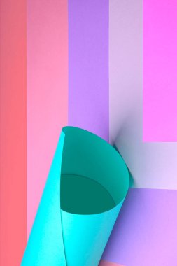 Renkli geometrik formlarla soyut arkaplan. 3d oluşturma. 