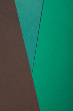 yeşil ve kahverengi kağıt arka plan. Soyut geometrik arkaplan. Geometrik şekiller