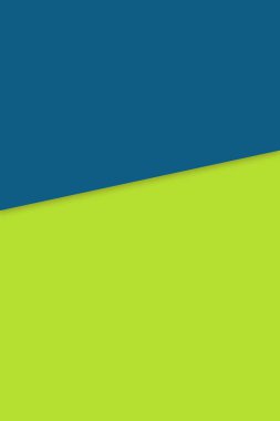 Yumuşak gölgeli ve yeşil kağıtlı mavi arkaplan 