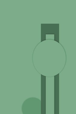 Düz gölge simgesi ve mobil uygulama kokteyl ile