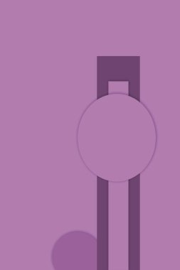 Duvarın gölge simgeleriyle düz modern tasarım