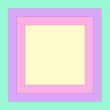 Pastel renkli kare çerçeve.