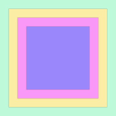 Renkli çizgileri olan kare çerçeve
