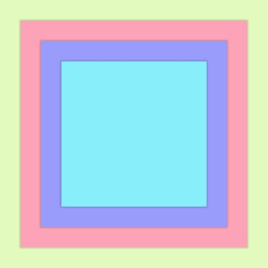 Dikdörtgen çerçeve, kare şekil, vektör çizimi