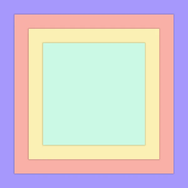 Τετράγωνο Πλαίσιο Φόντο Παστέλ Χρώμα Παστέλ Χρώματα — Φωτογραφία Αρχείου