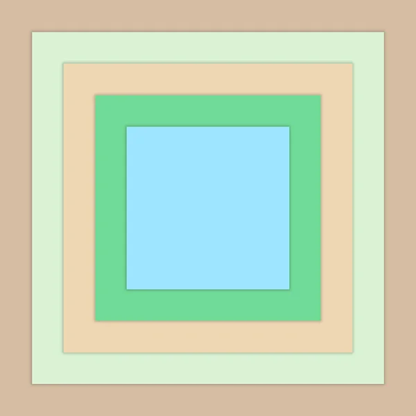 Quadro Quadrado Com Quadrado Verde Azul — Fotografia de Stock