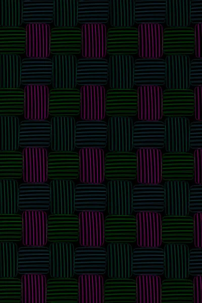 Темно Зелена Рожева Векторна Текстура Лініями Прямокутниками Абстрактна Ілюстрація Прямокутниками — стокове фото