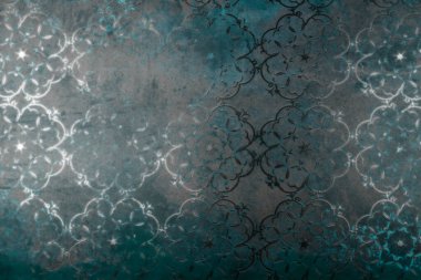 Eski püskü duvarın mavi arkaplan ve dokusu