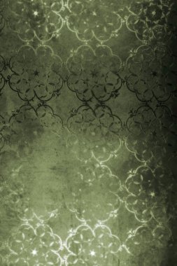 yeşil vintage arkaplan, eski grunge kağıt dokusu vignette ve çerçeve