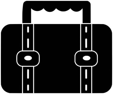 siyah bagaj silueti ya da seyahat logosu çizimi turist ikonu ve seyahat şekli bavul olarak seyahat valiziyle seyahat logosu turizmi