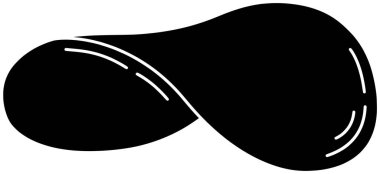 siyah patates silueti ya da düz tortilla çizimi abur cubur logosu için cips simgesi ve mısır ve cips gibi çıtır çıtır ye