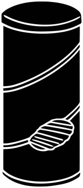 siyah patates silueti ya da düz tortilla çizimi abur cubur logosu için cips simgesi ve mısır ve cips gibi çıtır çıtır ye