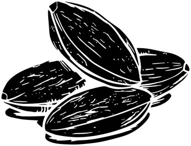 Badem ikonu meyve logosu ağaç illüstrasyon bitkisi doğa vektörü silueti ve yaprak şekli bahçe kadar doğal yeşil fındık grafik gıda arka planı flora veya tarımın organik